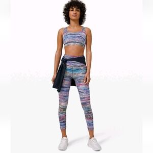 Lululemon Wunder Under Train High Rise Cropped 21" Leggings Digital Oasis Size 6
